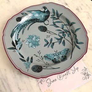 Anthropologie Handpainted Glazed Stoneware Plate New In Box New With Tag